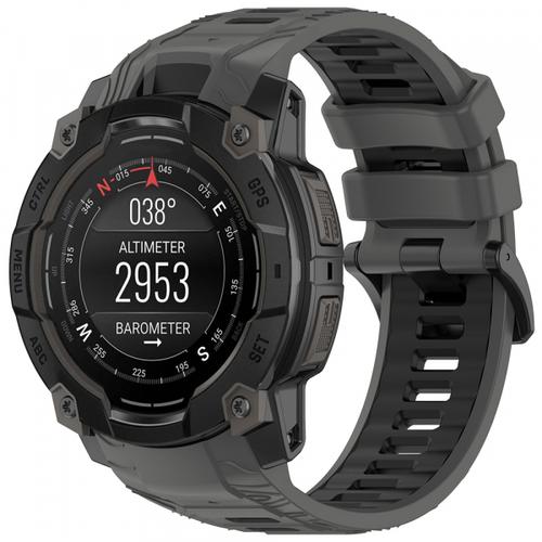 Curea Techsuit W077 pentru Garmin Instinct 3 50mm Solar / Instinct 3 50mm, Gri