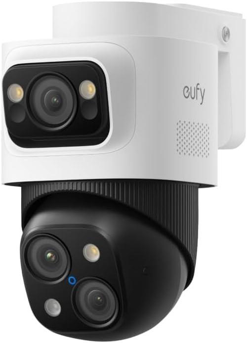 Camera Add-on eufy PoE Bullet-PTZ S4, 4K UHD Triple Lens, 122° FOV, 360° Pan&Tilt, 8× Hybrid Zoom, AI, Night Vision Color, pentru NVR (Alb)