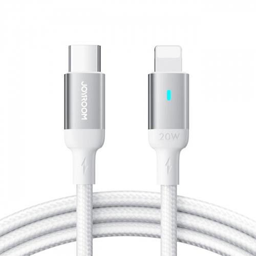 Cablu Date si Incarcare USB-C - Lightning Joyroom S-A10, 20W, 1.2m, Alb