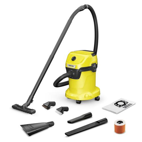 Aspirator Karcher WD 3 V-17/6/20 Car, Umed/Uscat, 1000W/230W, 17l (Galben/Negru)