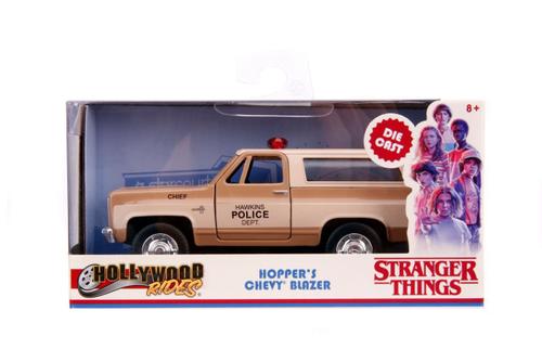 Masinuta metalica Jada Stranger Things Hoppers Chevy K5 Blazer, Scara 1 la 32