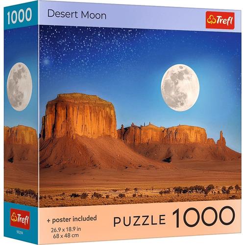 Puzzle Trefl Colectia SUA Luna in desert poster inclus, 1000 de piese