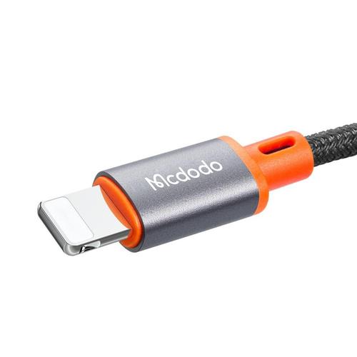 Cablu Audio Lightning la Jack 3.5mm Mcdodo CA-0890, Design spiralat, Impletit din nailon, 1.8m (Negru)