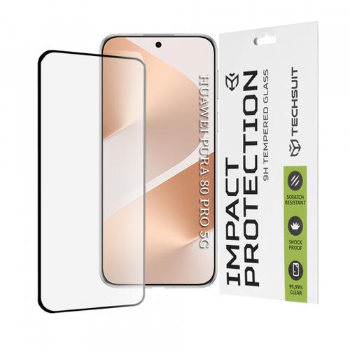 Folie de protectie Ecran Techsuit pentru Huawei Pura 80 Pro, Sticla Securizata, Full Glue, 111D