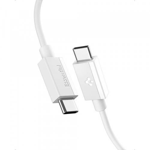Cablu Date si Incarcare USB-C - USB-C Spigen Essential, 60W, 1m, Alb