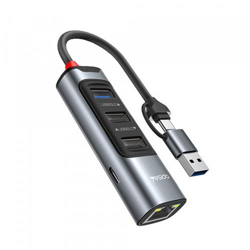 Hub USB / USB-C Yesido HB21, 5in1 (Gri)