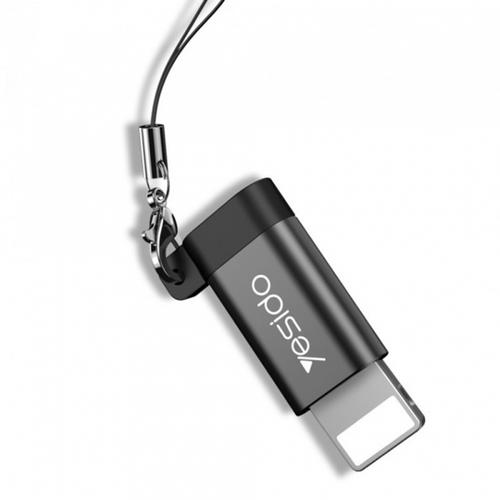 Adaptor Date si Incarcare microUSB - Lightning Yesido GS05 (Negru)