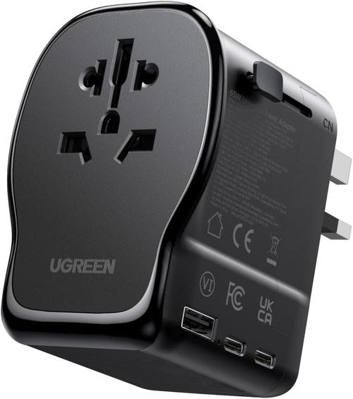 Incarcator retea Ugreen Travel Adapter, GaN 65W, 2x USB-C, 1x USB-A, 3-Pin US/UK/EU/AUS/CN (Negru)