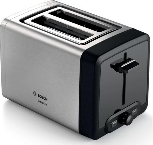 Prajitor paine Bosch DesignLine TAT4P420, 2 Felii, 970 W (Argintiu/Negru)
