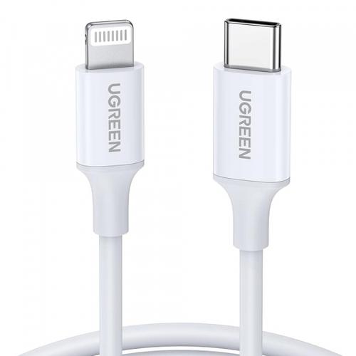 Cablu Date si Incarcare USB-C - Lightning UGREEN US171 (10493), 20W, 1m, Alb