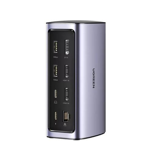 Statie Incarcare UGREEN Revodok Pro 312 12-in-1, USB-C, HMDI, RJ45 Ethernet, SD/TF, DisplayPort, 8K (Gri)