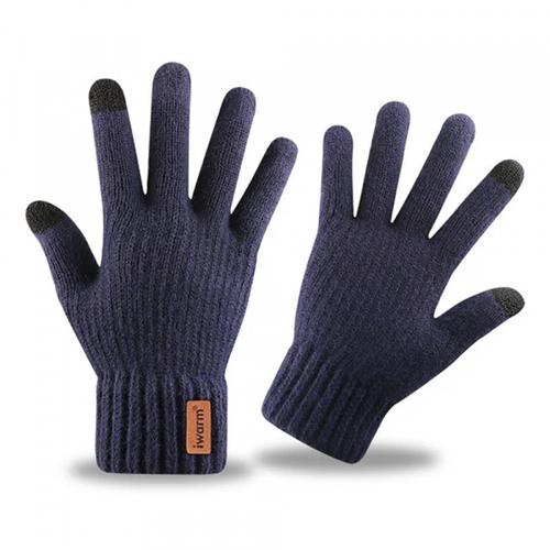 Manusi iarna tactile Iwarm ST0016, 22cm (Albastru)