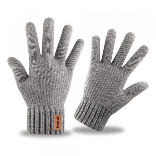 Manusi iarna tactile Iwarm ST0016, 22cm (Gri)