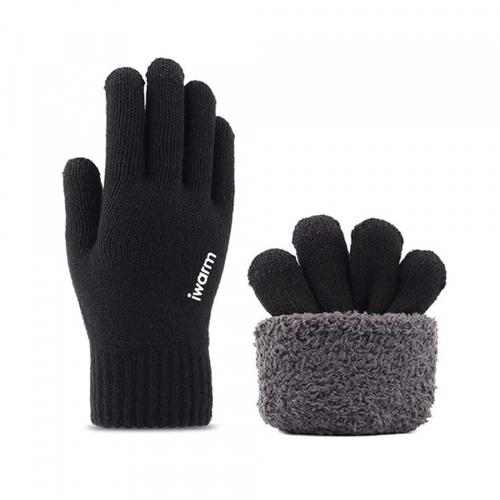 Manusi iarna tactile Iwarm ST0018, 23cm (Negru)