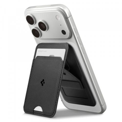 Portofel MagSafe, Spigen, Slim Fold S314-1, Negru
