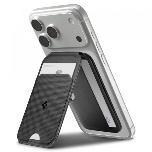 Portofel MagSafe, Spigen, Slim Fold Tripod S314-2, Negru