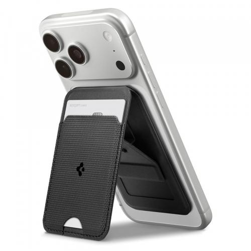 Portofel MagSafe, Spigen, Slim Fold Tripod S314-3, Negru