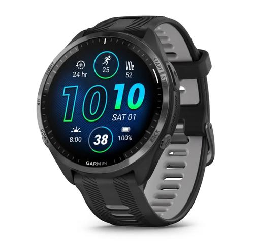 Smartwatch Garmin Forerunner 965 GPS, 47mm, Ecran AMOLED 1.4inch, Bluetooth, Wi-Fi, 32GB Flash, Giroscop, Termometru, Monitorizare avansata somn, 5 ATM (Negru)