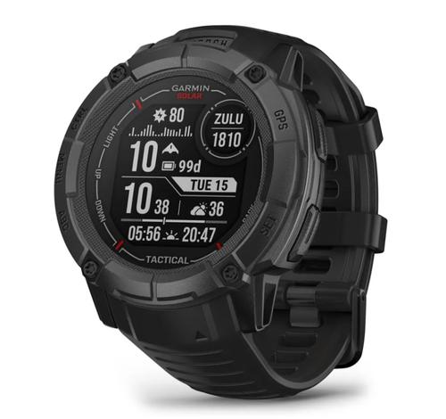 Smartwatch Garmin Instinct 2X Solar Tactical Edition, Ecran Power Glass 1.1inch, 50mm, GPS, Bluetooth®, ANT+®, 10 ATM (Negru)