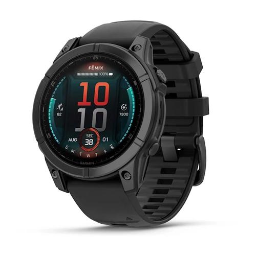 Smartwatch Garmin Fenix E, Ecran AMOLED 1.3inch, 47mm, 16GB Flash, GPS, Bluetooth, ANT+, Wi-Fi, 10 ATM (Negru)