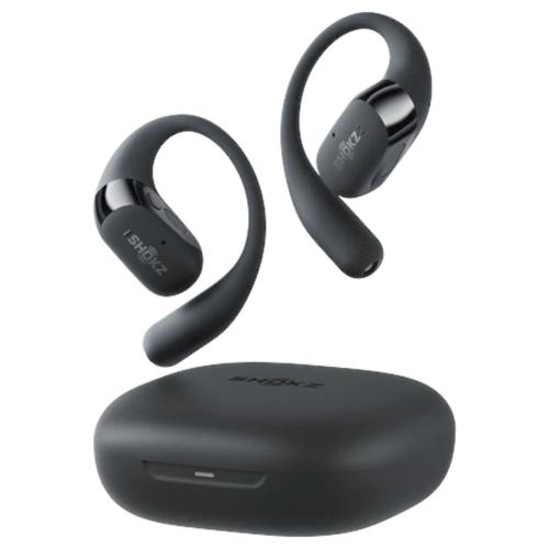 Casti alergare wireless Shokz OpenFit 2 Plus, autonomie 11-48 ore, Bluetooth 5.4, MultiPoint Pairing, IP55 (Negru)
