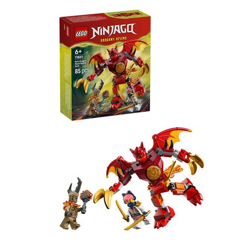 LEGO® Ninjago - Pachet de lupta cu robotul dragon al lui Kai 71851, 85 piese