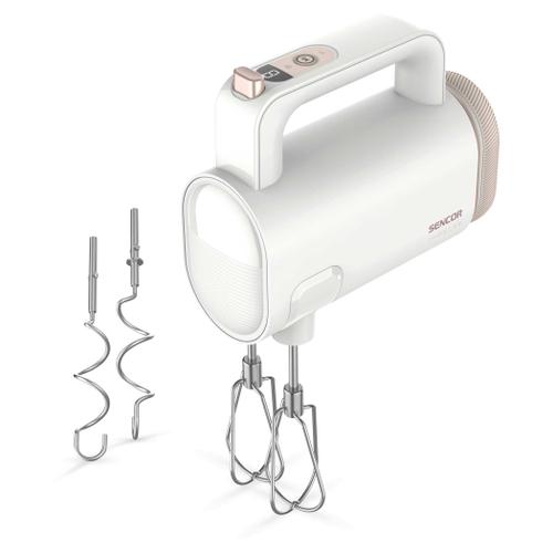 Mixer de mana portabil Sencor SHM9130WH, 8 viteze, Status baterie LED (Alb)
