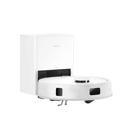 Aspirator robot cu mop MOVA E20S Pro Plus, 13000 Pa, 3200mAh, 3DAdapt Obstacle Avoidance, Autonomie 40 minute, Statie colectare (Alb)