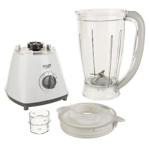 Blender Adler AD 4057, 450 W, 1.5 L, 4 viteze, Functie Puls (Alb)