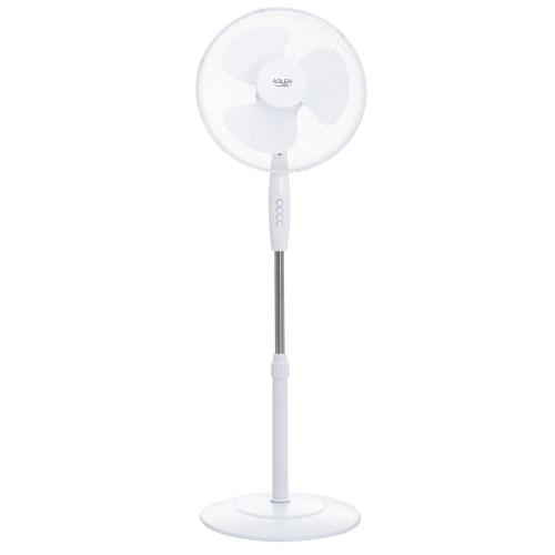 Ventilator de birou Adler AD 7323, diametru 23 cm, 45W, 3 setari de viteza, Unghi ajustabil, Alb