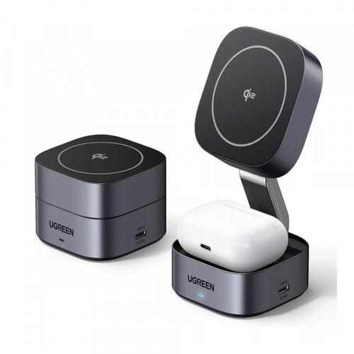 Incarcator retea UGREEN W702 3in1, Wireless, 20W, 1 x USB-C (Negru)
