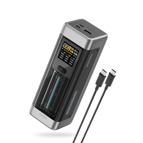 Acumulator extern Cuktech P+ Series 2C1A, 25000mAh, PD 3.1, 210W, 1 x USB, 2 x USB Type-C, digital display pentru status baterie (Negru)