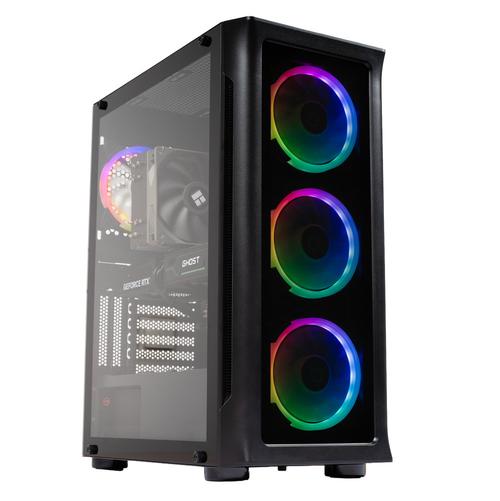 Calculator Sistem PC Gaming Spacer Warlord SPACER-Warlord-13VN, Procesor Intel Core i5-12400F, 2.5GHz - 4.4GHz, 18MB, 16GB RAM, 512GB SSD M.2, NVIDIA GeForce RTX 3060 Windforce 12GB, No OS (Negru)