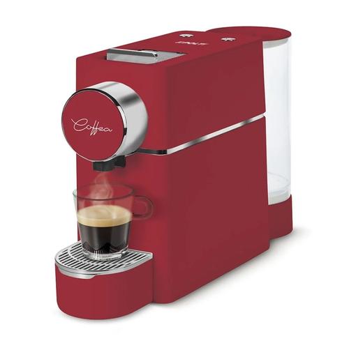 Espressor de cafea Polti Coffea S18R pentru espresso si cafea lunga, compatibil cu capsule E.S.E. de 44 mm, rezervor detasabil de 0,85 l, pompa 19 BAR (Rosu)