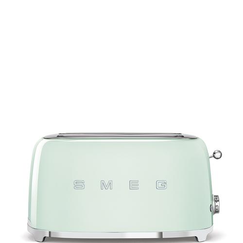Prajitor de paine Smeg TSF02PGEU, 1500 W, 4 felii, 6 niveluri pentru rumenire (Verde)