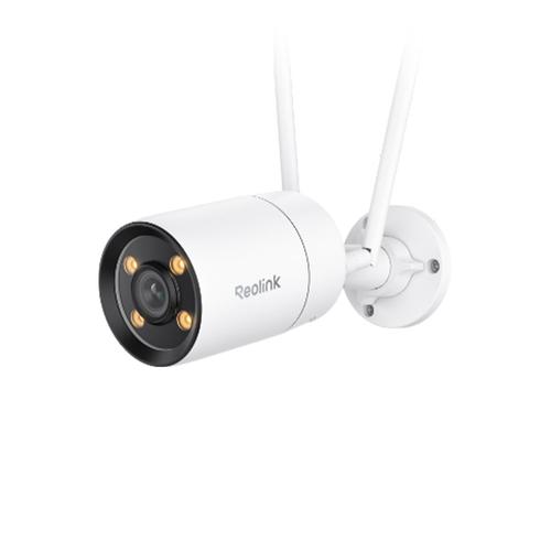 Camera supravehgere exterior IP wireless Reolink ColorX W320X, 2K, 4 mm, Wi-Fi, detectie persoane / vehicule / animale, lumina alba, microfon si difuzor, slot card