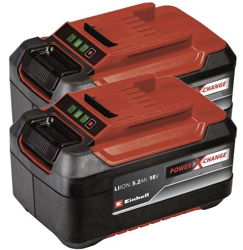 Kit 2 acumulatori Einhell Power X-Change Twinpack 4511526, 2x18 V, 5.2 Ah, 1260 W putere maxima