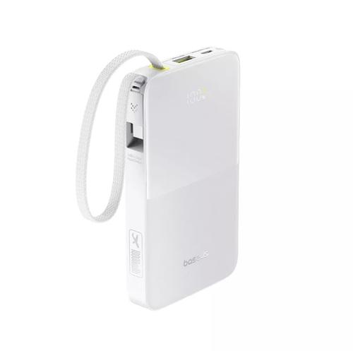 Acumulator extern Baseus EnerFill FC51 Bipow2 Pro, Digital Display, 10.000 mAh, 22.5W, USB-C, USB-A (Alb)