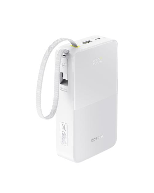 Acumulator extern Baseus EnerFill FC51 Bipow 2 Pro Digital 20.000 mAh, 22.5W, USB-C, USB-A (Alb)