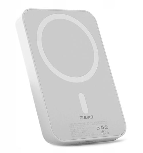 Baterie Externa Wireless Dudao K26, 10000mAh, 20W, PD + FQI, 1 x QI - 1 x USB-C, Alba