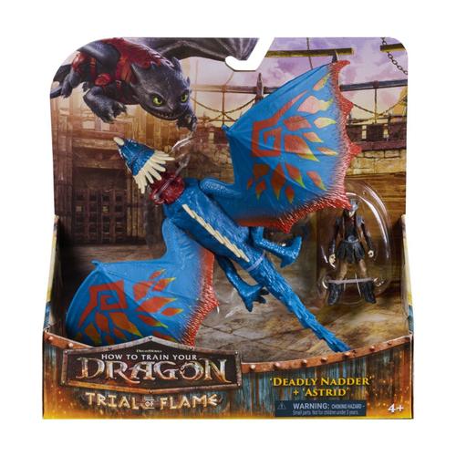 Set figurine How to train your dragon - Trial of Fire, Deadly Nadder si Astrid