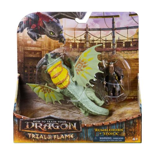 Set figurine How to train your dragon - Trial of Fire, Rumblehorn si Stoick