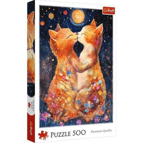 Puzzle Trefl 500 piese - Un sarut in lumina lunii