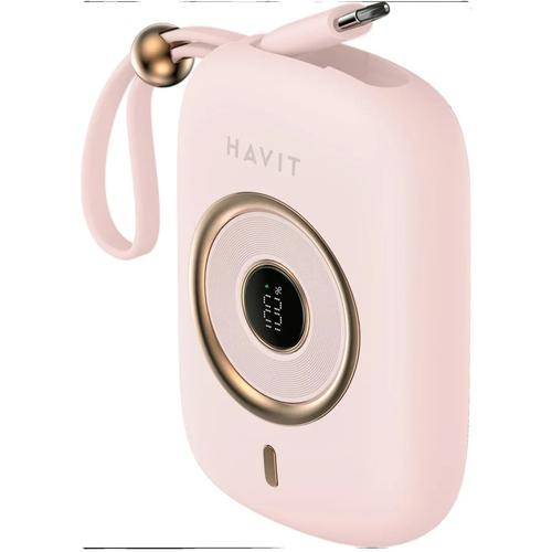 Baterie externa HAVIT HVPWB-PB5214-PK, 35W, 10.000mAh, 1x USB-C Roz