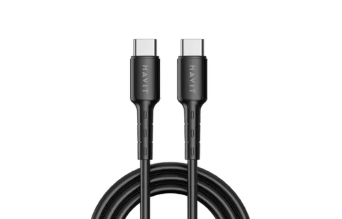 Cablu de date si incarcare HAVIT HVCB-CB6235-BK, USB-C la USB-C, 1 m, 60 W (Negru)