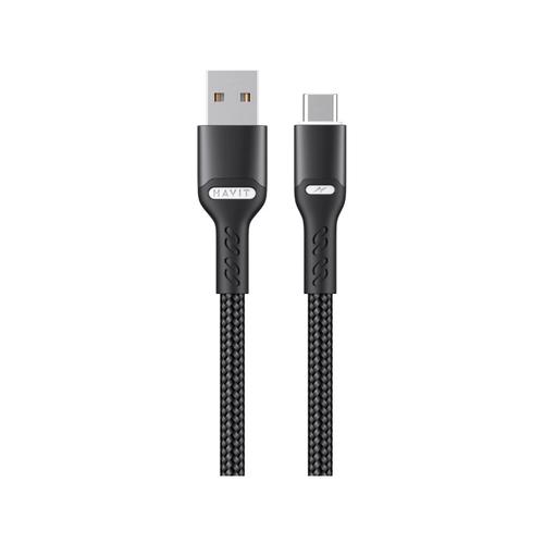 Cablu de date / adaptor Havit CB6217, USB Male la USB-C Male, 1 m (Negru)