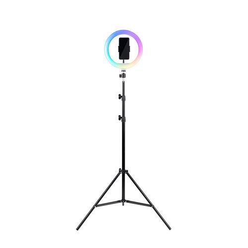 Suport telefon Havit GAMENOTE ST7026, iluminare LED, lungime ajustabila intre 72-210 cm (Negru)