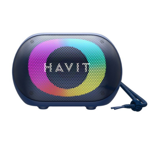 Boxa portabila Havit SK885BT, Bluetooth, iluminare RGB, 10W, IPX5 (Albastru)