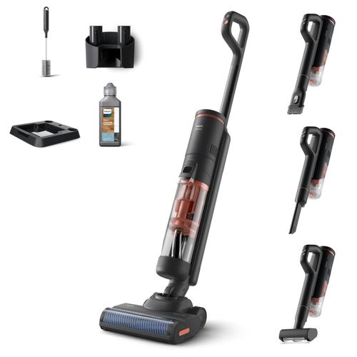 Aspirator vertical cu spalare Philips Seria 6000  XW6264/11, PowerCyclone Aqua, Autonomie 45 minute, Rezervoare apa 0.45/0.42 L, Pana la 80 m2 (Gri)