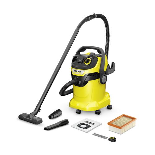 Aspirator umed/uscat Karcher WD 5 Control P 25/5/22, 1200 W, Recipient 25 l, Cablu 5m (Galben)